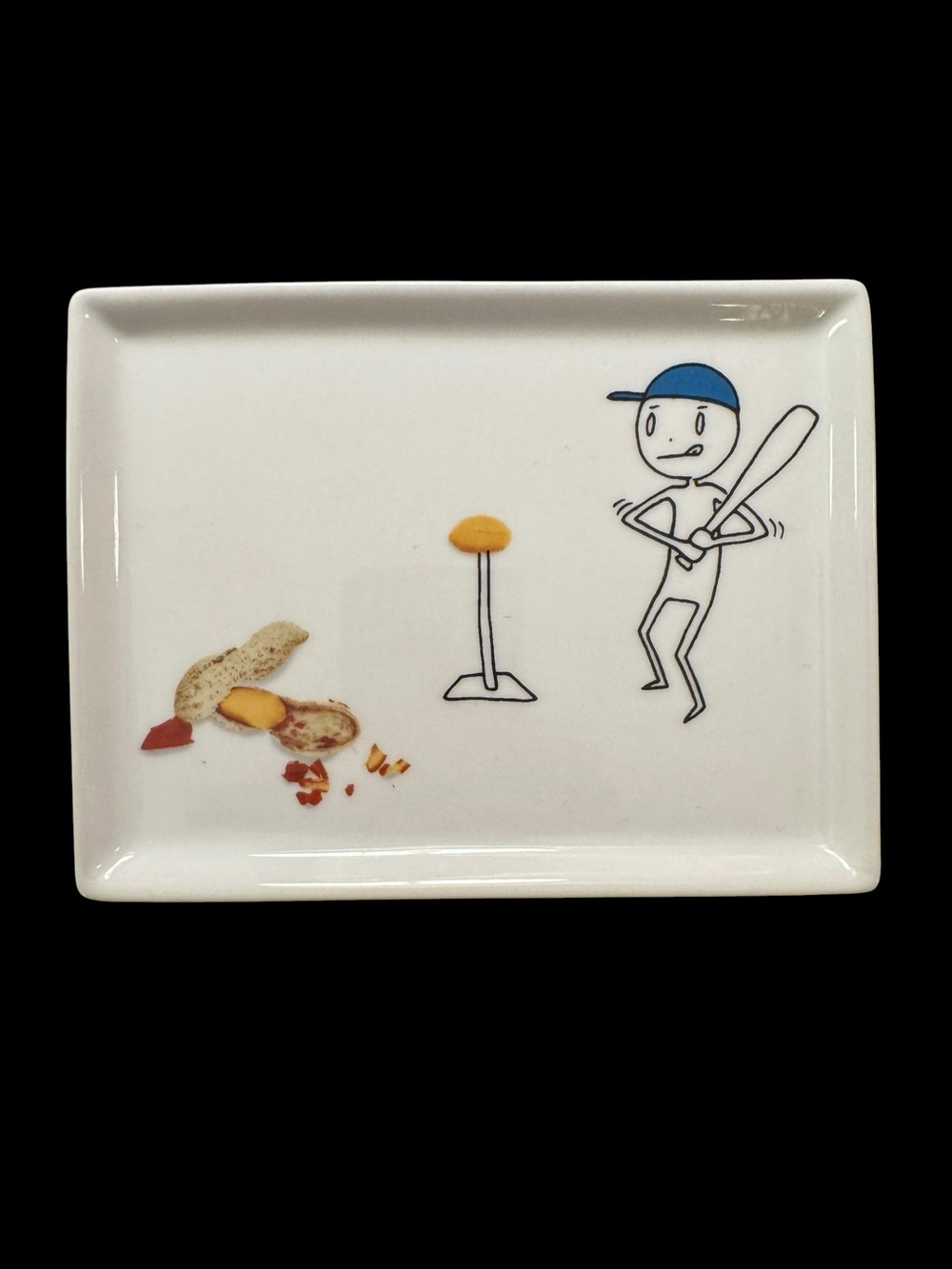 CB2 Oliver Baseball Peanut Snack Plate